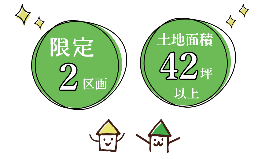 限定2区画　土地面積42坪以上